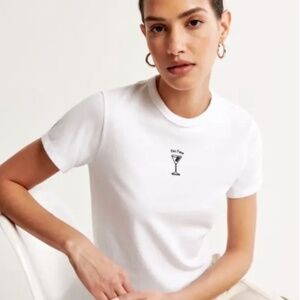 Abercrombie & Fitch Short-Sleeve Martini Graphic Skimming Tee